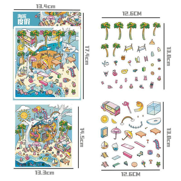 Leisure Holiday Series 3D Stickers