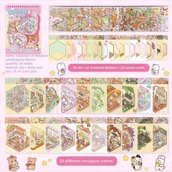 Miniature World 3D Sticker Book