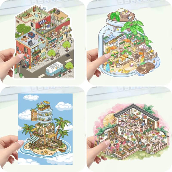 Leisure Holiday Series 3D Stickers