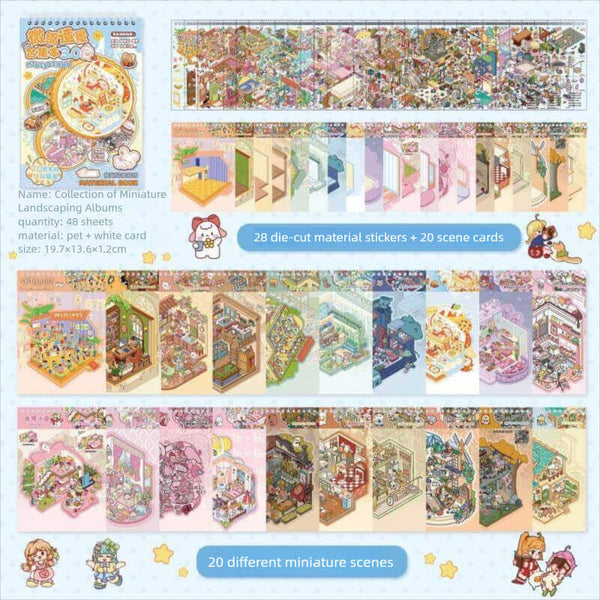 Miniature World 3D Sticker Book