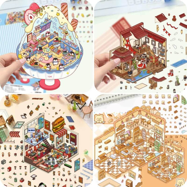 Miniature World Series 3D Stickers
