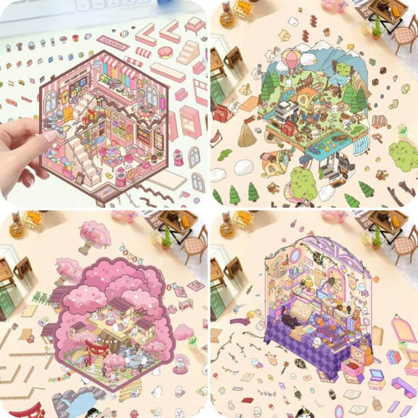 Miniature World Series 3D Stickers
