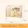 DIY restaurant playset, miniature café, 3D assembly toy, ABS assembly toy, afternoon tea playset, DIY kitchen toy, mini café kit, collectible miniature toy, DIY puzzle kit, cute restaurant playset, toy for collectors, DIY home décor, miniature kitchen set, interactive toy, afternoon sweetheart restaurant, miniature restaurant playset