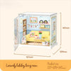 DIY living room playset, miniature living room, 3D assembly toy, DIY miniature furniture, ABS assembly toy, holiday decor playset, living room toy, DIY home decor toy, collectible miniature playset, miniature living room kit, toy for home decor, cute DIY kit, 3D puzzle kit, home interior toy, DIY model kit, interactive toy for kids