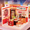 DIY hot pot playset, miniature hot pot shop, 3D assembly toy, ABS assembly toy, hot pot restaurant model, Panda playset, DIY food toy, miniature restaurant kit, DIY toy kit, Panda rolling hot pot, collectible hot pot set, food lover gift, interactive toy, DIY restaurant toy, hot pot toy set, home decor miniatures