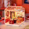 DIY hot pot playset, miniature hot pot shop, 3D assembly toy, ABS assembly toy, hot pot restaurant model, Panda playset, DIY food toy, miniature restaurant kit, DIY toy kit, Panda rolling hot pot, collectible hot pot set, food lover gift, interactive toy, DIY restaurant toy, hot pot toy set, home decor miniatures
