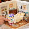 DIY bedroom playset, miniature bedroom, 3D assembly toy, ABS assembly toy, cozy bedroom toy, DIY home décor toy, miniature furniture, DIY furniture kit, cute room playset, bedroom model, collectible bedroom set, home décor playset, interactive toy, miniature home décor, DIY model kit, cozy room display