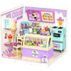 DIY ice cream playset, miniature ice cream shop, 3D assembly toy, ABS assembly toy, ice cream shop model, DIY ice cream parlor, collectible ice cream toy, toy for ice cream lovers, miniature ice cream machine, DIY model kit, interactive toy, ice cream shop kit, cute DIY playset, collectible toy set, miniature bakery playset, ice cream toy set