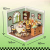 DIY tea room playset, miniature tea parlor, 3D assembly toy, ABS assembly toy, tea set model, DIY dessert shop, miniature tea accessories, tea lover toy, DIY model kit, collectible tea room, interactive playset, home décor miniatures, tea and dessert playset, dessert shop model, DIY playset for collectors, miniature tea room décor