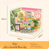 DIY flower shop playset, miniature flower shop, 3D assembly toy, ABS assembly toy, DIY flower shop kit, flower shop model, miniature plants playset, flower lover toy, DIY flower model, interactive flower toy, collectible flower shop, miniature flower décor, home décor miniatures, DIY model kit, flower shop DIY, cute flower shop toy