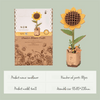 DIY wooden puzzle, sunflower craft, 3D wooden puzzle kit, wooden flower craft, eco-friendly DIY kit, nature-inspired décor, wooden flower model, craft project for adults, DIY nature craft, wooden assembly toy, eco-friendly home décor, creative DIY project, nature home décor, wooden craft kit, floral DIY project