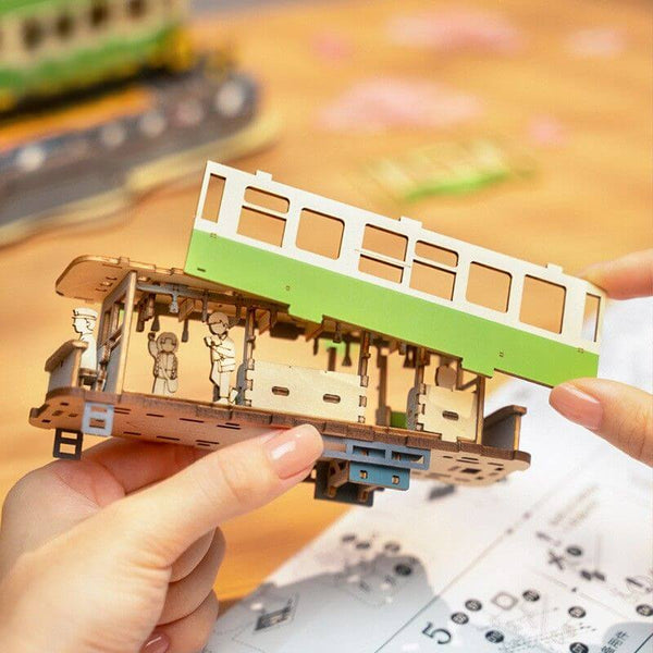 Eco - friendly Wooden DIY Assembly Toy, STEAM Educational Wooden Puzzle, Eco - friendly Wooden Tram Model Puzzle, Wooden Tram DIY Kit for STEAM Learning, STEAM Learning Eco - friendly Wooden Tram Assembly Toy, Educational Wooden Tram DIY Set, Eco - friendly Wooden Toy for STEAM Education, Wooden Tram Assembly Puzzle, STEAM Educational Eco - friendly Wooden DIY Toy, Eco - friendly Wooden DIY Toy for Kids, Cherry Blossom Wooden Tram DIY Assembly Toy, STEAM Educational Cherry Blossom Wooden Tram Puzzle