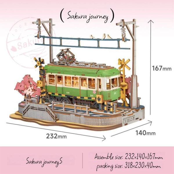 Eco - friendly Wooden DIY Assembly Toy, STEAM Educational Wooden Puzzle, Eco - friendly Wooden Tram Model Puzzle, Wooden Tram DIY Kit for STEAM Learning, STEAM Learning Eco - friendly Wooden Tram Assembly Toy, Educational Wooden Tram DIY Set, Eco - friendly Wooden Toy for STEAM Education, Wooden Tram Assembly Puzzle, STEAM Educational Eco - friendly Wooden DIY Toy, Eco - friendly Wooden DIY Toy for Kids, Cherry Blossom Wooden Tram DIY Assembly Toy, STEAM Educational Cherry Blossom Wooden Tram Puzzle