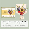 DIY floral bouquet, 3D wooden flower kit, wooden bouquet puzzle, DIY flower arrangement, wooden sunflower model, floral craft kit, DIY wooden floral arrangement, wood art bouquet, wooden flower puzzle, eco-friendly flower kit, sunflower puzzle, wooden floral display, floral DIY kit, wooden flower art kit, floral model for display