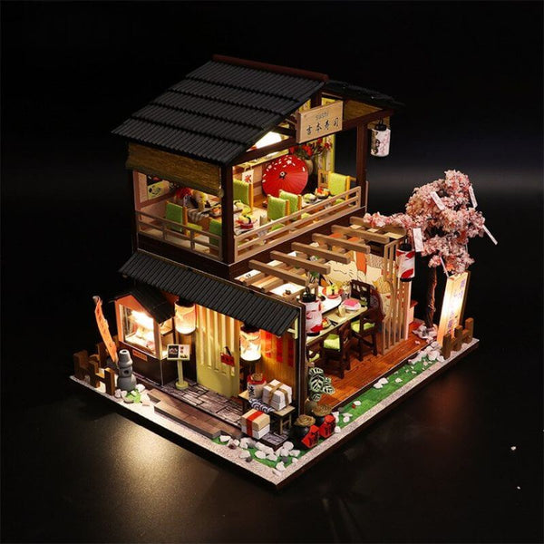Eco - friendly Wooden DIY Assembly Toy, STEAM Educational Wooden Japanese Sushi Restaurant Puzzle, Eco - friendly Wooden Japanese Sushi Shop Model for STEAM Learning, Wooden Japanese Sushi Restaurant DIY Kit, STEAM Educational Eco - friendly Wooden Sushi Shop Toy, Educational Wooden Japanese Sushi Restaurant Assembly Set, Eco - friendly Wooden DIY Japanese Sushi Craft, STEAM Learning Wooden Japanese Sushi Model, Eco - friendly Wooden Toy for STEAM Education, Wooden Japanese Sushi Restaurant Puzzle for Kids