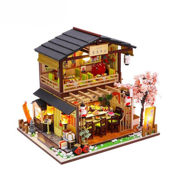 Eco - friendly Wooden DIY Assembly Toy, STEAM Educational Wooden Japanese Sushi Restaurant Puzzle, Eco - friendly Wooden Japanese Sushi Shop Model for STEAM Learning, Wooden Japanese Sushi Restaurant DIY Kit, STEAM Educational Eco - friendly Wooden Sushi Shop Toy, Educational Wooden Japanese Sushi Restaurant Assembly Set, Eco - friendly Wooden DIY Japanese Sushi Craft, STEAM Learning Wooden Japanese Sushi Model, Eco - friendly Wooden Toy for STEAM Education, Wooden Japanese Sushi Restaurant Puzzle for Kids
