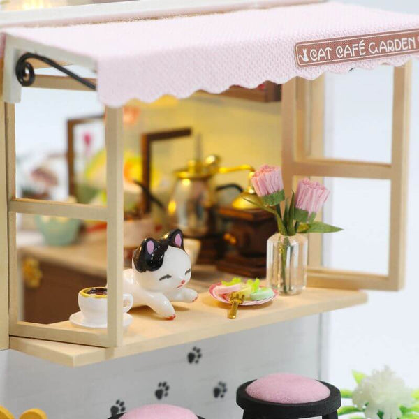 Eco - friendly Wooden DIY Assembly Toy, STEAM Educational Cat Cafe Wooden Puzzle, Eco - friendly Wooden Cat Cafe Model for STEAM Learning, Wooden Cat Cafe DIY Kit, STEAM Educational Eco - friendly Wooden Toy, Educational Wooden Cat Cafe Assembly Set, Eco - friendly Wooden DIY Cat Cafe Craft, STEAM Learning Wooden Cat Cafe Model, Eco - friendly Wooden Toy for STEAM Education, Wooden Cat Cafe Puzzle for Kids