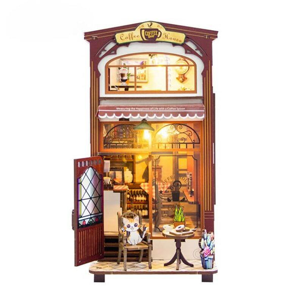 Eco - friendly Wooden DIY Coffee House Kit, STEAM Educational Wooden Coffee Shop Puzzle, Wooden Coffee House Model for STEAM Learning, Eco - friendly Wooden Toy for STEAM Education, DIY Wooden Coffee Shop Craft Kit, STEAM Learning Eco - friendly Wooden Coffee Toy, Educational Wooden Coffee House DIY Set, Wooden Coffee Shop Puzzle for STEAM Education, Eco - friendly Wooden DIY Coffee Craft, STEAM Educational Wooden Coffee House Model