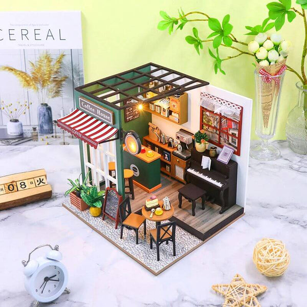 Eco - friendly Wooden DIY Coffee House Kit, STEAM Educational Wooden Coffee Shop Puzzle, Eco - friendly Wooden Coffee House Model for STEAM Learning, Wooden Coffee House DIY Kit, STEAM Educational Eco - friendly Wooden Toy, Educational Wooden Coffee House Assembly Set, Eco - friendly Wooden DIY Coffee Craft, STEAM Learning Wooden Coffee House Model, Eco - friendly Wooden Toy for STEAM Education, Wooden Coffee Shop Puzzle for Kids