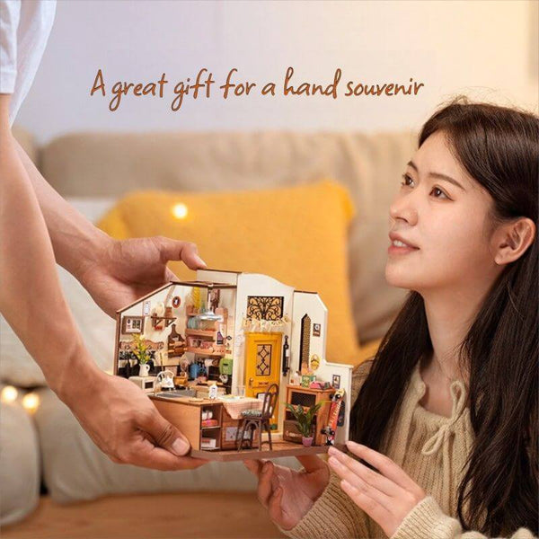 Eco - Friendly Wooden DIY Assembly Toy, STEAM Education Wooden Kitchen Kit, Educational Wooden Happy Kitchen Model, Sustainable Wooden DIY Puzzle, Kitchen Themed STEAM Toy, Eco - Conscious Wooden Construction Set, DIY Wooden Kitchen Scene, Happy Kitchen Educational Puzzle, Wooden Miniature Kitchen Toy, STEAM Learning Kitchen Assembly Kit