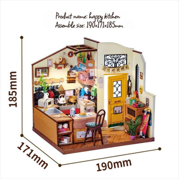 Eco - Friendly Wooden DIY Assembly Toy, STEAM Education Wooden Kitchen Kit, Educational Wooden Happy Kitchen Model, Sustainable Wooden DIY Puzzle, Kitchen Themed STEAM Toy, Eco - Conscious Wooden Construction Set, DIY Wooden Kitchen Scene, Happy Kitchen Educational Puzzle, Wooden Miniature Kitchen Toy, STEAM Learning Kitchen Assembly Kit