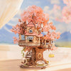 Eco - Friendly Wooden DIY Assembly Toy, Sakura Treehouse Wooden Puzzle, STEAM Education Cherry Blossom Toy, Educational Wooden Construction Set, Sustainable Sakura Dream Treehouse Kit, DIY Wooden Fantasy Treehouse, Eco - Conscious Cherry Blossom Craft, STEAM Learning Treehouse Model, Creative Wooden Sakura Structure, Sakura - Themed Educational DIY Set