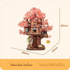 Eco - Friendly Wooden DIY Assembly Toy, Sakura Treehouse Wooden Puzzle, STEAM Education Cherry Blossom Toy, Educational Wooden Construction Set, Sustainable Sakura Dream Treehouse Kit, DIY Wooden Fantasy Treehouse, Eco - Conscious Cherry Blossom Craft, STEAM Learning Treehouse Model, Creative Wooden Sakura Structure, Sakura - Themed Educational DIY Set