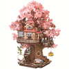 Eco - Friendly Wooden DIY Assembly Toy, Sakura Treehouse Wooden Puzzle, STEAM Education Cherry Blossom Toy, Educational Wooden Construction Set, Sustainable Sakura Dream Treehouse Kit, DIY Wooden Fantasy Treehouse, Eco - Conscious Cherry Blossom Craft, STEAM Learning Treehouse Model, Creative Wooden Sakura Structure, Sakura - Themed Educational DIY Set