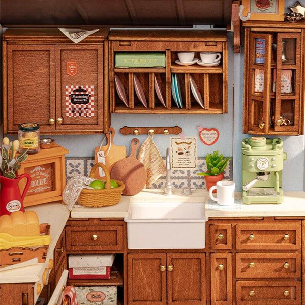 Eco - Friendly Wooden DIY Assembly Toy, Kitchen Themed STEAM Education Puzzle, Educational Wooden Kitchen Model, Sustainable Wooden DIY Kitchen Kit, DIY Wooden Kitchen Scene, Eco - Conscious Wooden Construction Set, STEAM Learning Wooden Kitchen Toy, Wooden Kitchen Craft for Kids, Environmentally Friendly Wooden DIY Set, Kitchen - Inspired STEAM Wooden Puzzle