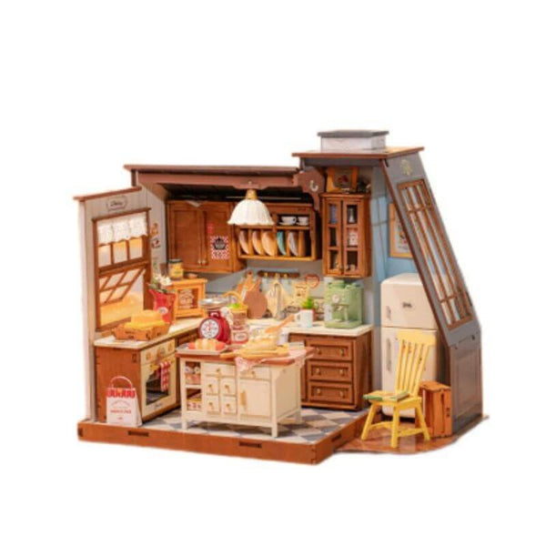Eco - Friendly Wooden DIY Assembly Toy, Kitchen Themed STEAM Education Puzzle, Educational Wooden Kitchen Model, Sustainable Wooden DIY Kitchen Kit, DIY Wooden Kitchen Scene, Eco - Conscious Wooden Construction Set, STEAM Learning Wooden Kitchen Toy, Wooden Kitchen Craft for Kids, Environmentally Friendly Wooden DIY Set, Kitchen - Inspired STEAM Wooden Puzzle