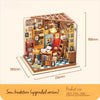 Eco - Friendly Wooden DIY Assembly Toy, STEAM Education Wooden Bookstore Puzzle, Educational Wooden Bookstore Model, Sustainable Wooden DIY Bookstore Kit, DIY Wooden Bookstore Scene, Eco - Conscious Wooden Construction Set, Bookstore Themed STEAM Toy, Wooden Bookstore Craft for Kids, Environmentally Friendly Bookstore DIY Set, STEAM Learning Wooden Bookstore Puzzle
