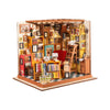 Eco - Friendly Wooden DIY Assembly Toy, STEAM Education Wooden Bookstore Puzzle, Educational Wooden Bookstore Model, Sustainable Wooden DIY Bookstore Kit, DIY Wooden Bookstore Scene, Eco - Conscious Wooden Construction Set, Bookstore Themed STEAM Toy, Wooden Bookstore Craft for Kids, Environmentally Friendly Bookstore DIY Set, STEAM Learning Wooden Bookstore Puzzle