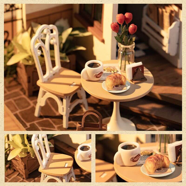 Eco - Friendly Wooden DIY Assembly Toy, STEAM Education Coffee Shop Puzzle, Educational Wooden Coffee Shop Model, Sustainable Wooden DIY Coffee Shop Kit, DIY Wooden Coffee Shop Scene, Eco - Conscious Wooden Construction Set, Coffee Shop Themed STEAM Toy, Wooden Coffee Shop Craft for Kids, Environmentally Friendly Coffee Shop DIY Set, STEAM Learning Wooden Coffee Shop Puzzle