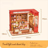 Eco - Friendly Wooden DIY Assembly Toy, STEAM Education French Dessert Shop Puzzle, Educational Wooden Dessert Shop Model, Sustainable Wooden DIY Sweet Shop Kit, DIY Wooden French Pastry Shop Scene, Eco - Conscious Dessert Shop Craft, STEAM Learning Wooden Dessert Toy, Wooden French Dessert Shop Construction Set, Environmentally Friendly DIY Dessert Shop, French - Themed Wooden Puzzle for STEAM Education
