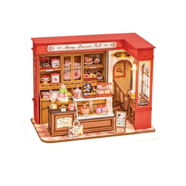 Eco - Friendly Wooden DIY Assembly Toy, STEAM Education French Dessert Shop Puzzle, Educational Wooden Dessert Shop Model, Sustainable Wooden DIY Sweet Shop Kit, DIY Wooden French Pastry Shop Scene, Eco - Conscious Dessert Shop Craft, STEAM Learning Wooden Dessert Toy, Wooden French Dessert Shop Construction Set, Environmentally Friendly DIY Dessert Shop, French - Themed Wooden Puzzle for STEAM Education