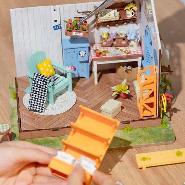 Eco - Friendly Wooden DIY Assembly Toy, Dream Isle Florist Wooden Puzzle, STEAM Education Flower House Kit, Educational Wooden Florist Model, Sustainable Wooden DIY Flower Shop Set, DIY Wooden Dream Isle Flower House, Eco - Conscious Florist Craft, STEAM Learning Flower House Toy, Wooden Flower Shop Construction Kit, Environmentally Friendly Dream Isle Florist DIY Set